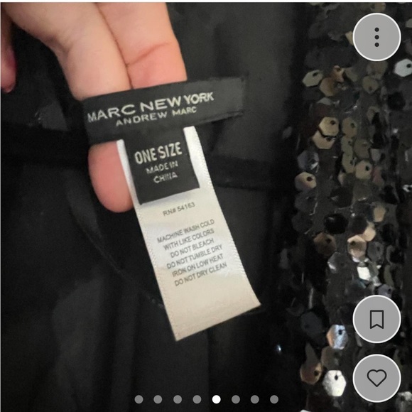 Marc Jacobs black sequin and chiffon kimono inspired cocoon overlay - Picture 5 of 8